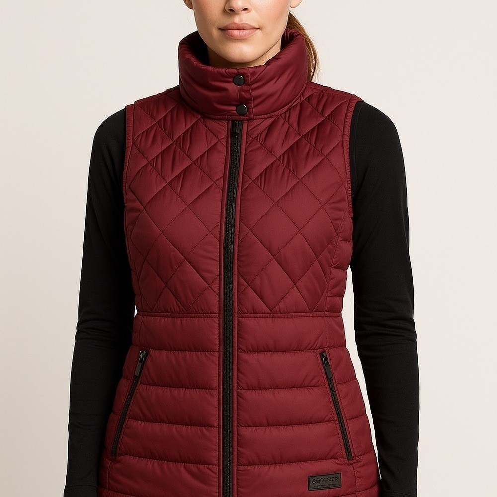 Calvin Klein Performance Quilted Puffer Vest –‎ Burgundy – Women's SP